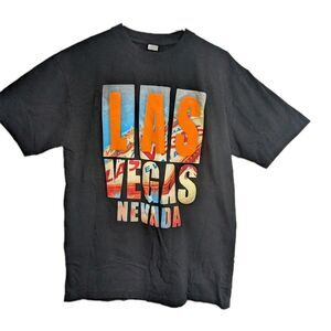Las Vegas Nevada Shirt Men Large HNH Apparel Classic Pre Shrunk Cotton Black L